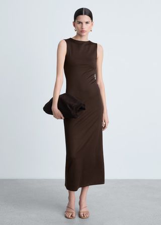 MANGO, Long Dress With Back Opening