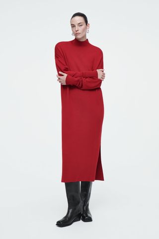 Merino Wool Turtleneck Dress