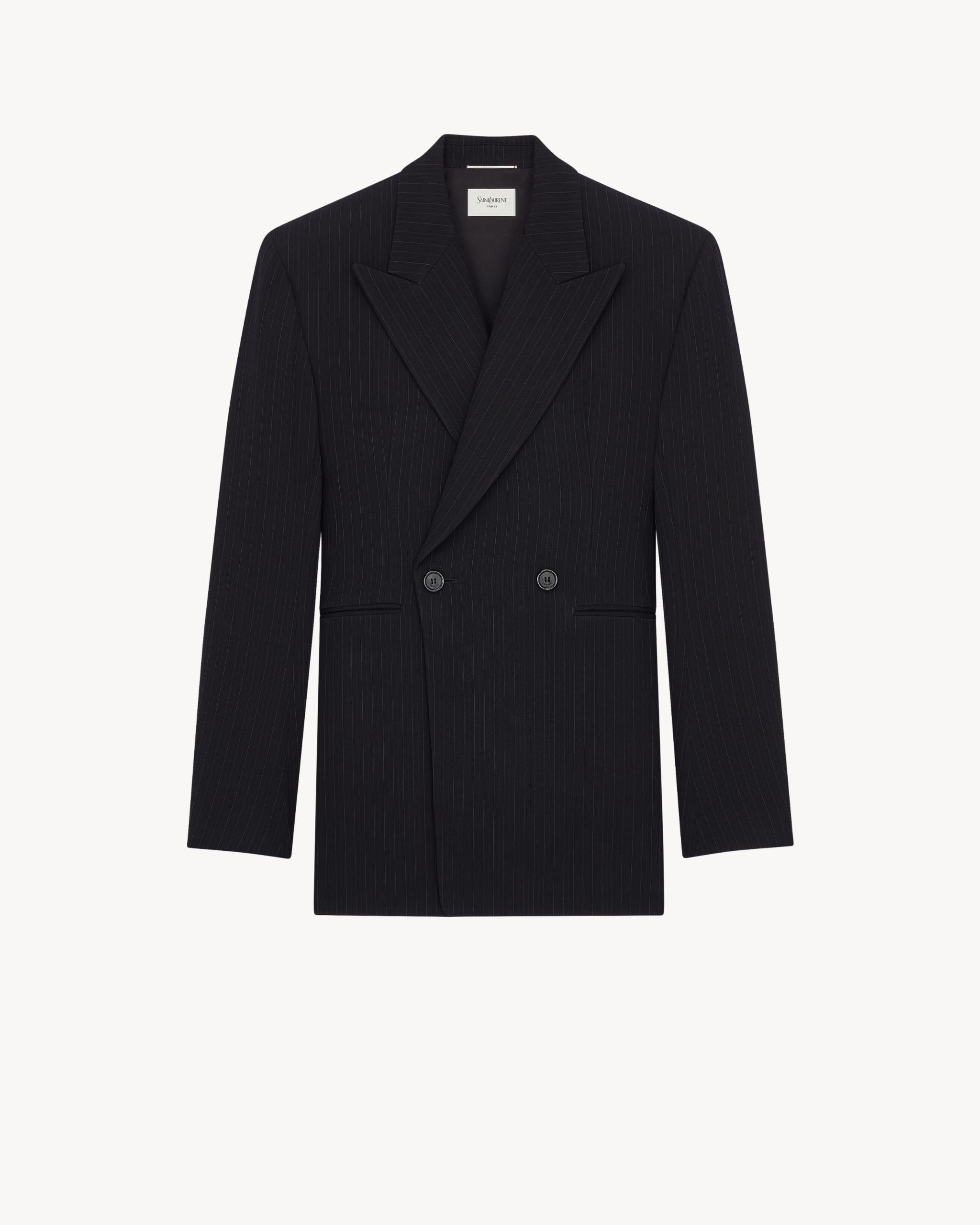 Double-Breasted Jacket in Grain De Poudre