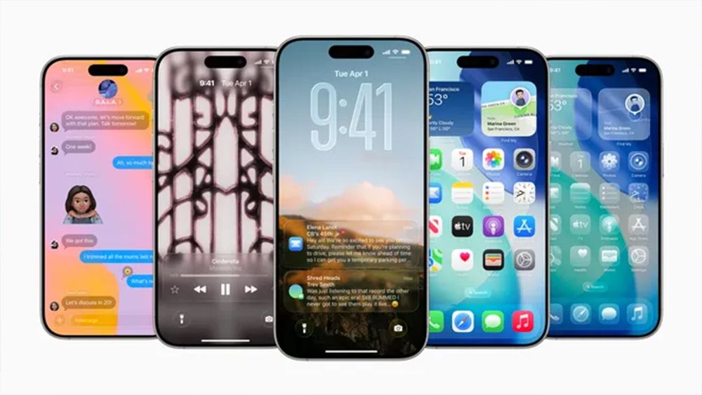 Apple Liquid Glass UI design on iPhone