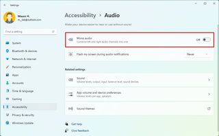 Disable Mono Audio from Accessibility