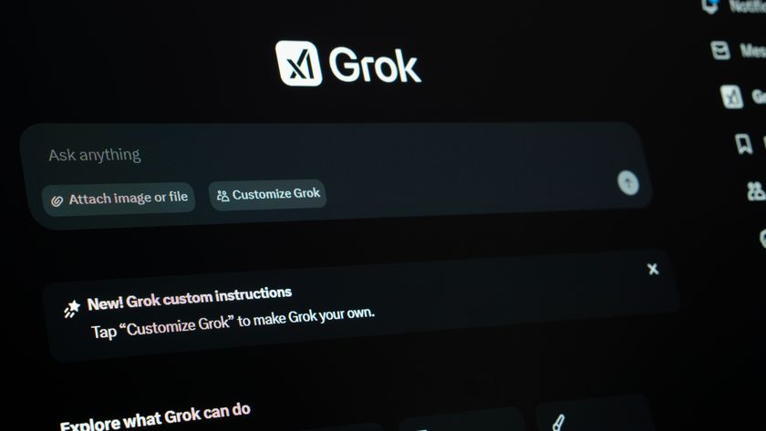 A photo of the AI Grok on a screen