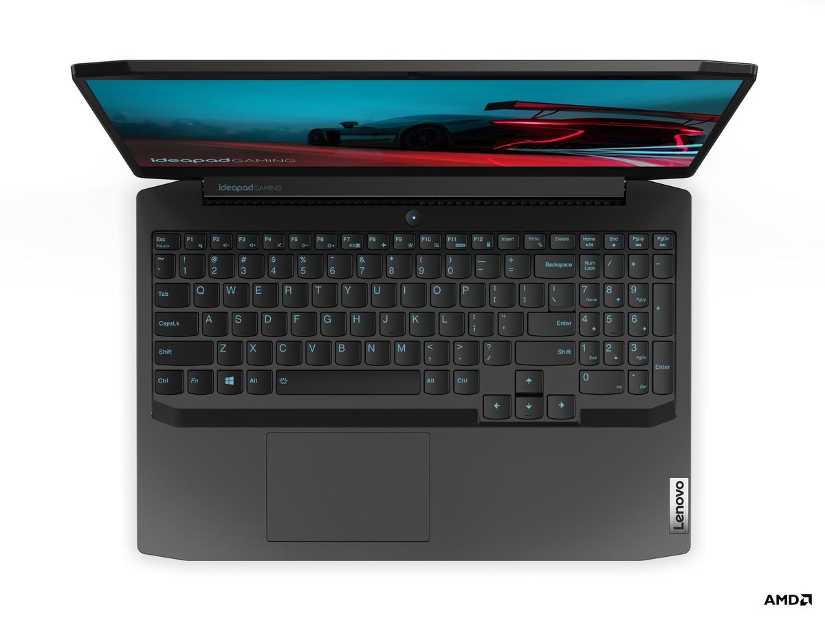 Lenovo Ideapad Gaming 3 15inch Amd Top View Black
