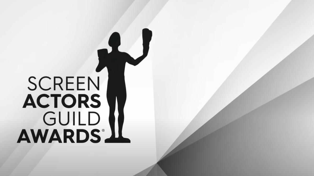 screenshot of the sag awards logo from the 26th annual show on tnt