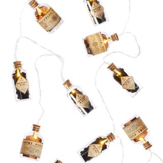 bottle designed potion lights with white wire