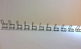 Sequence of chair frames decreasing in size