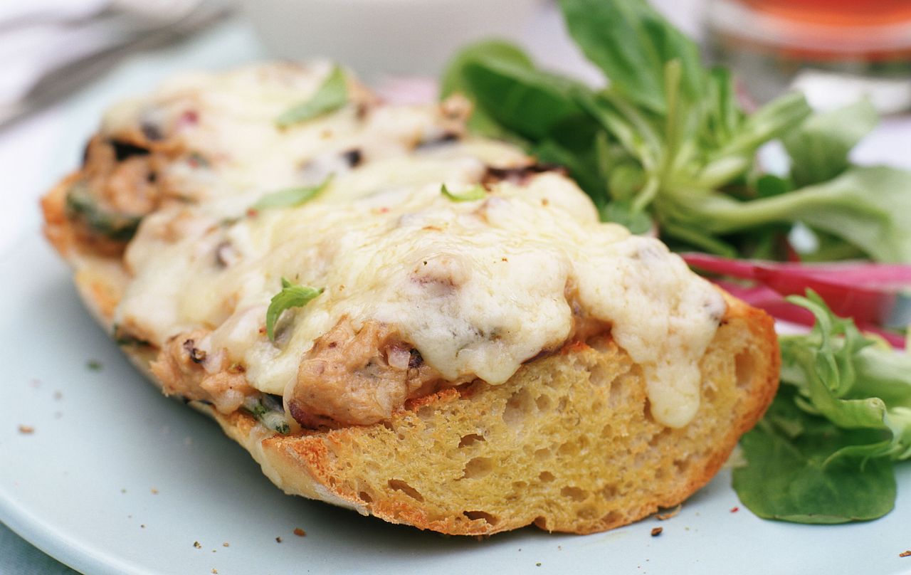 Tuna and cheese ciabatta melt