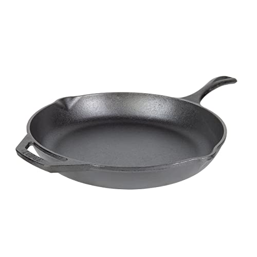 Lodge 12" Cast Iron Skillet - Chef Collection - Perfect Sear - Ergonomic Handles - Superior Heat Retention - Cast Iron Cookware &amp;amp; Skillet