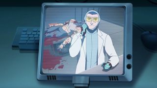 D.A. Sinclair on computer screen in Invincible Season 2