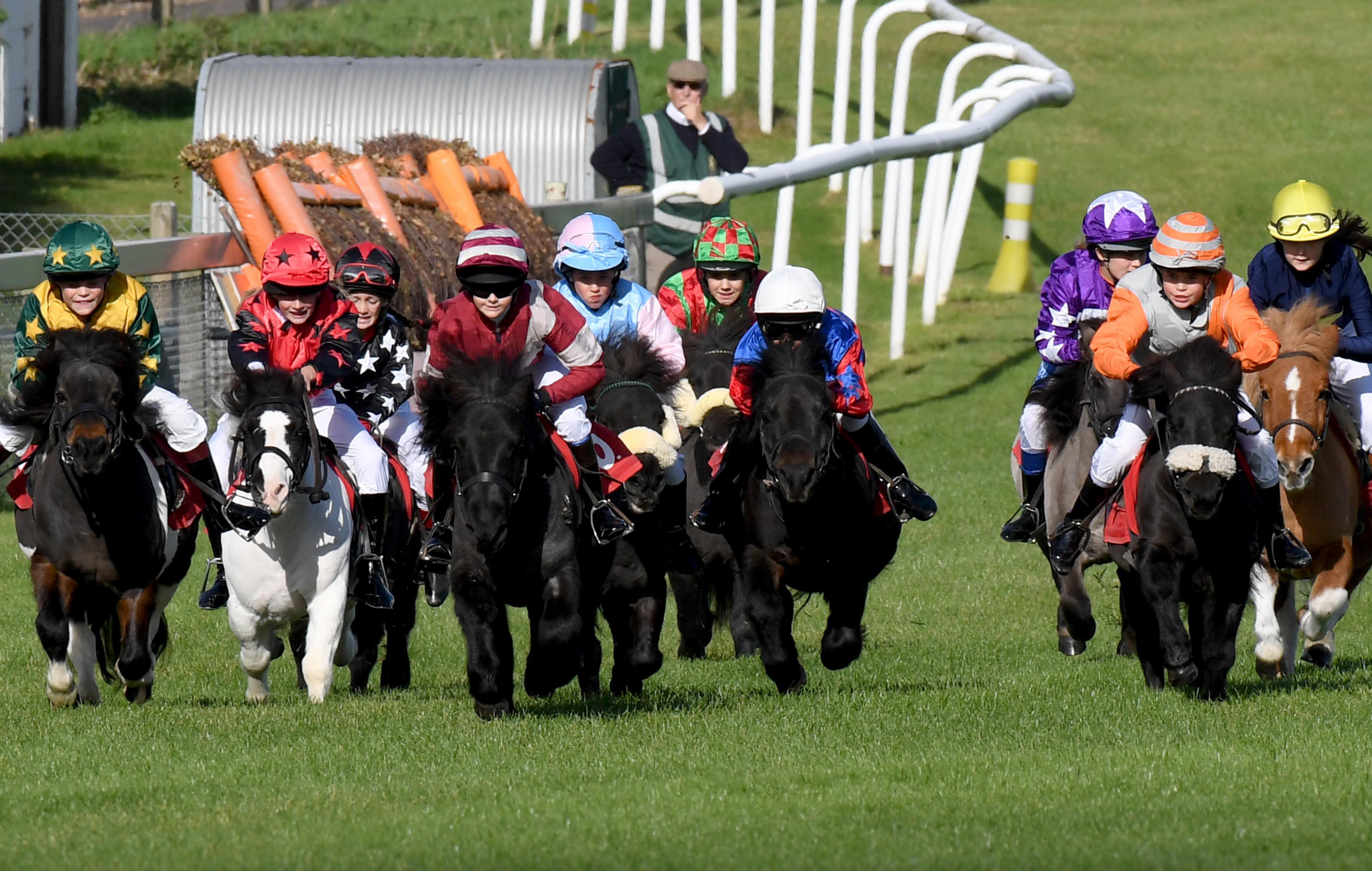 The only race where the participants could duck under the railings?