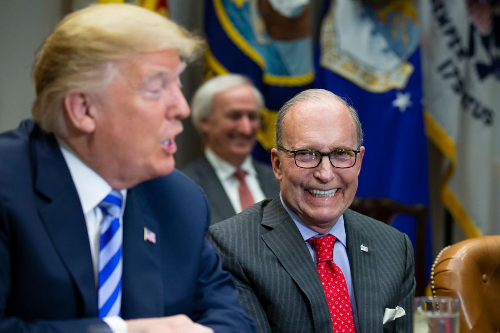 Larry Kudlow and President Trump