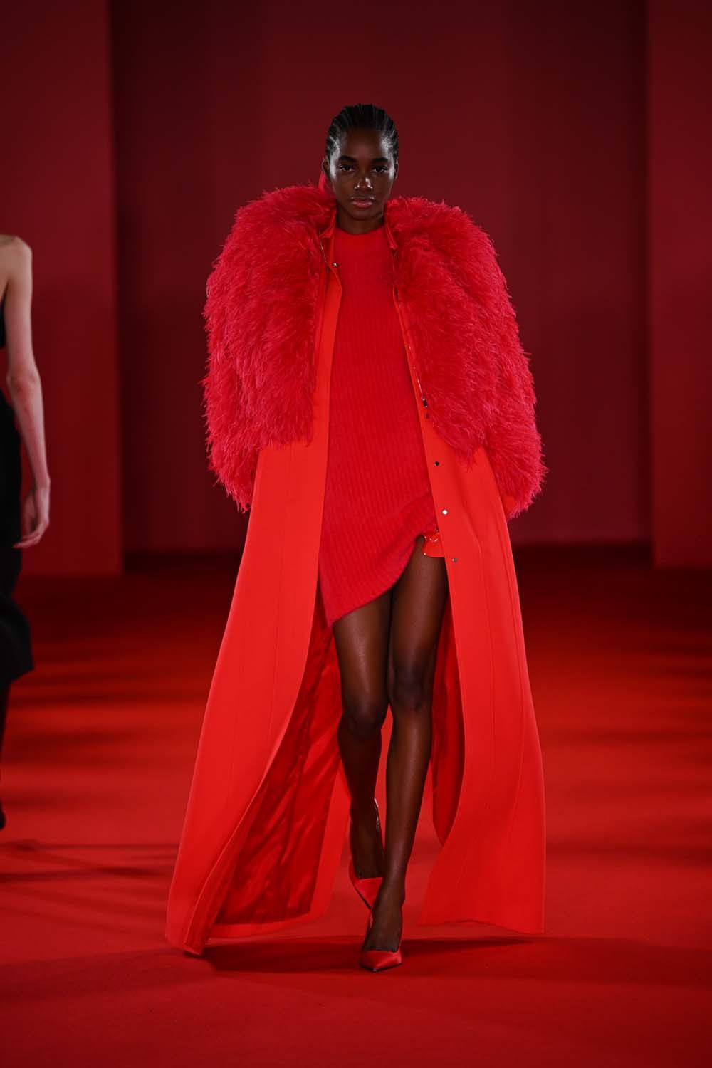 on the runway at London Fashion Week AW23