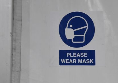 A mask sign
