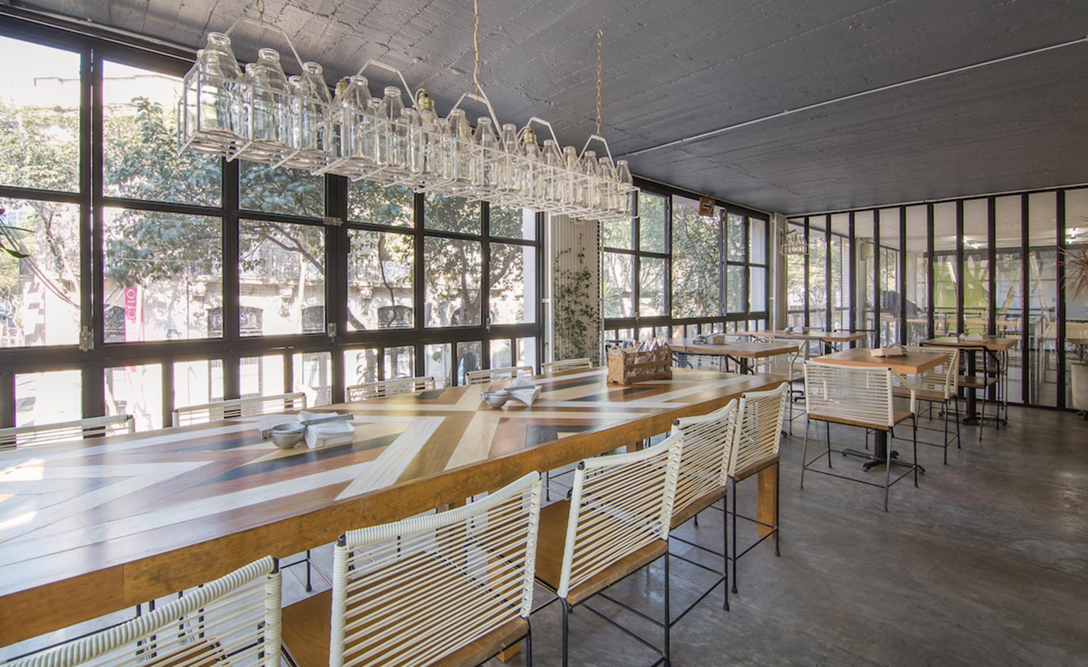 Modern furniture at restaurant in Milan