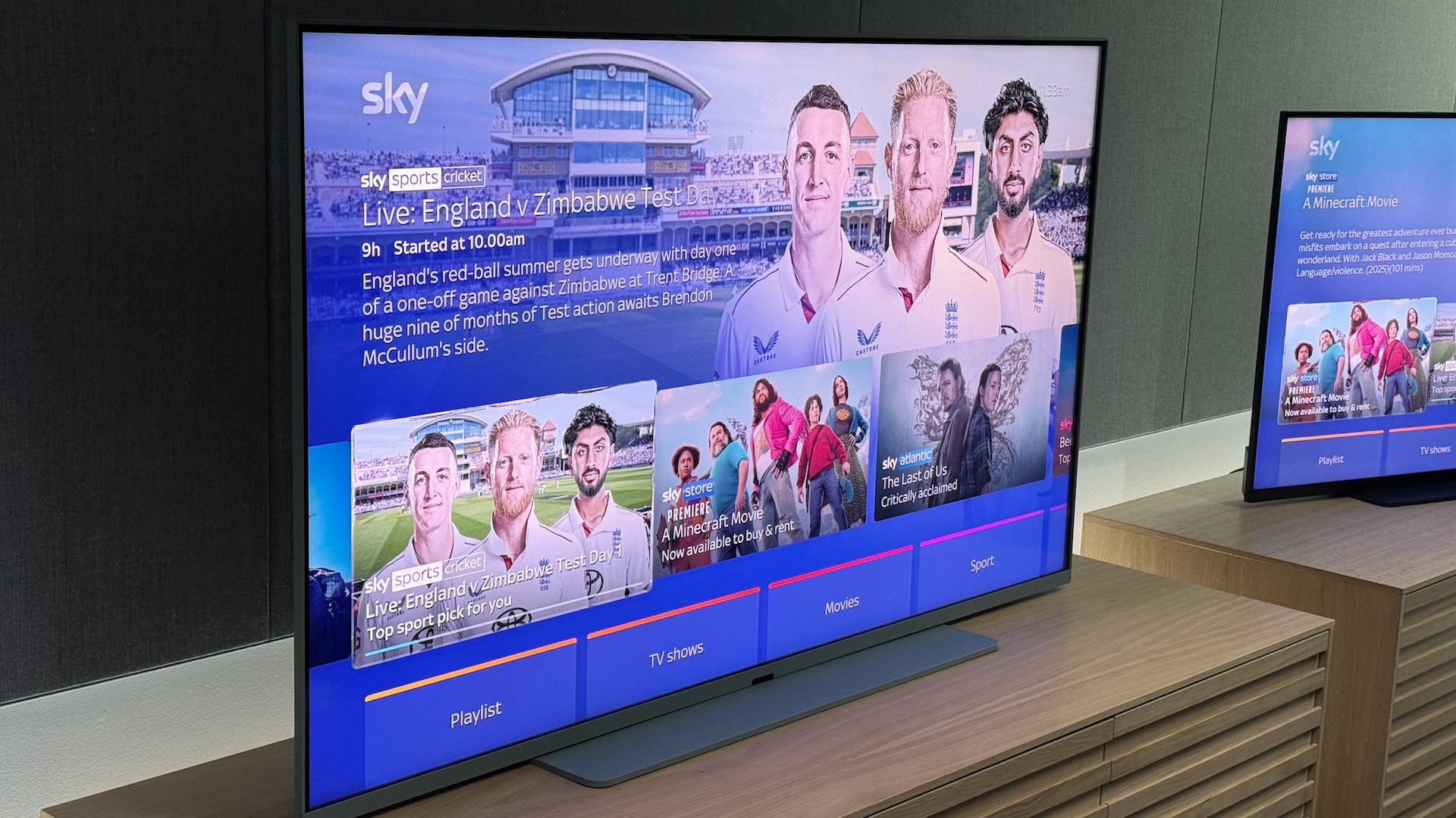 Sky's Sky Glass Air TV set range in a living room environment