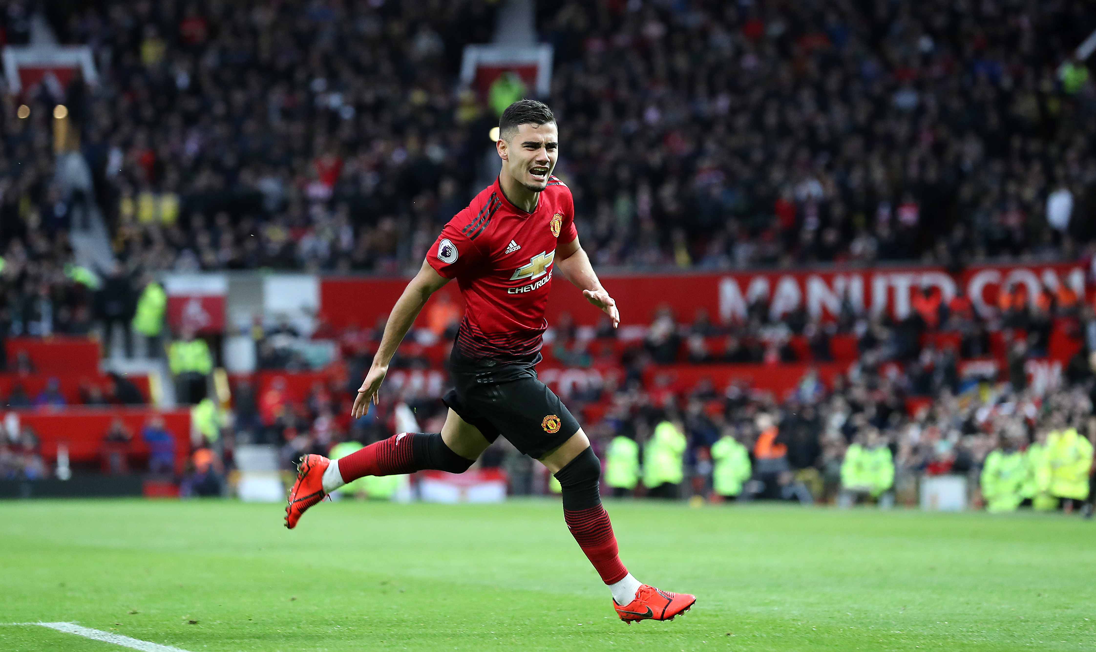 celebrates after scoring against Southampton earlier in the month