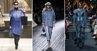 Dior, Chanel, Ahluwalia runway imagery styling double denim