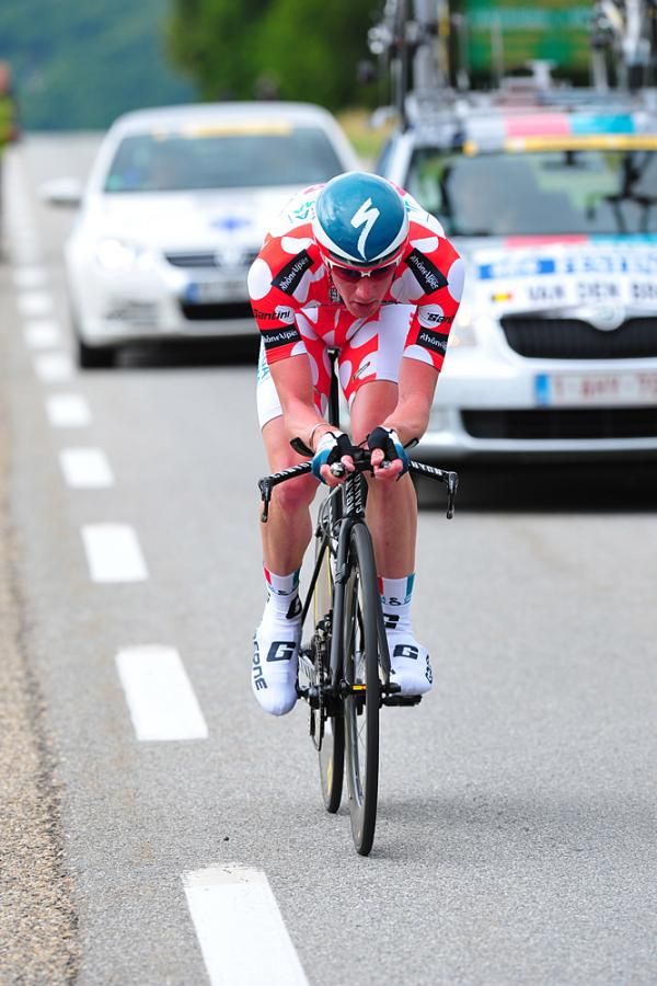 Mountains classification leader Jurgen Vandenbroeck