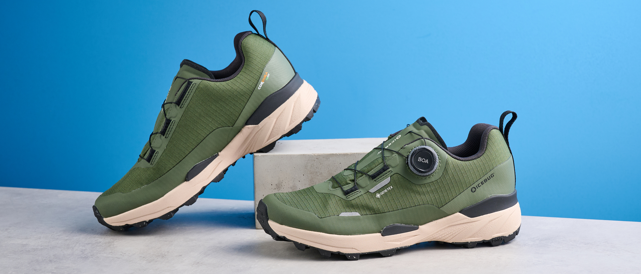 Icebug Rover RB9X GTX in green with boa lace