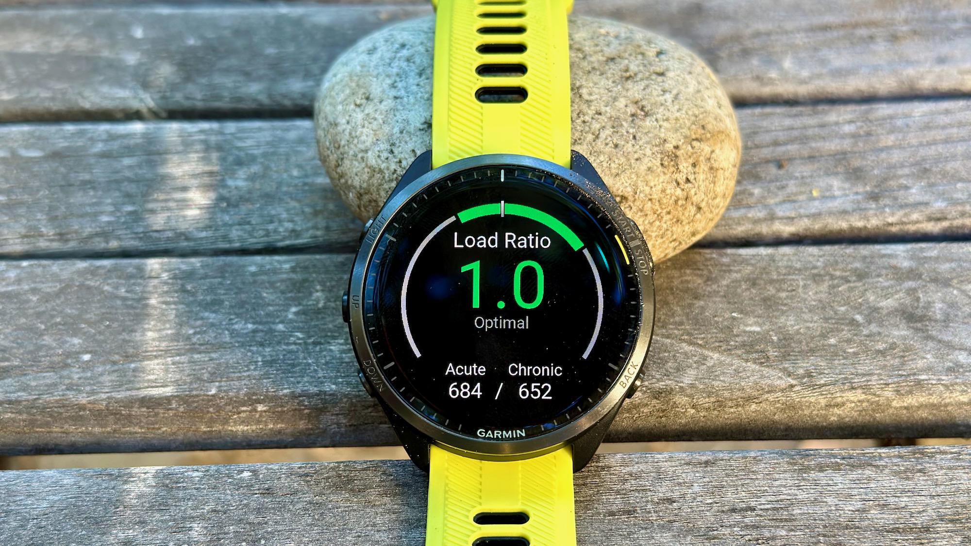 The author's training load ratio on the Garmin Forerunner 965