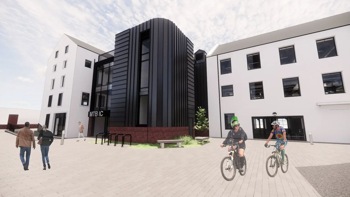 Artists impression of the Scottish Mountain Bike Innovation Center