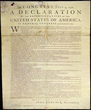 Dunlap Broadside, Declaration of Independence