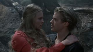 Westley holding Buttercup in The Princess Bride