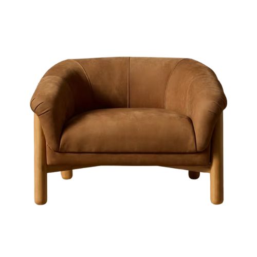 Joon Loloi, Karrin Chair in Nubuck Cognac Leather
