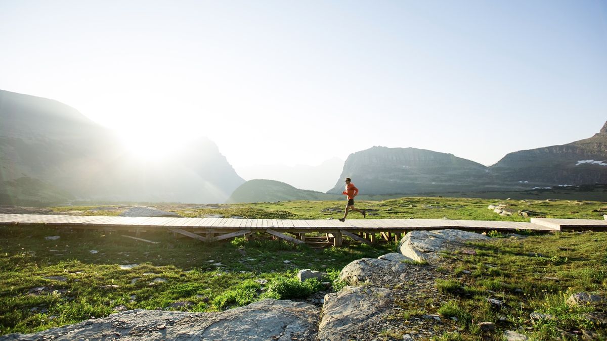 runner in countryside