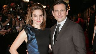 Stars of Netflix's "The Four Seasons" Tina Fey and Steve Carell attend the premiere of "Date Night" at Ziegfeld Theatre on April 6, 2010 in New York City.