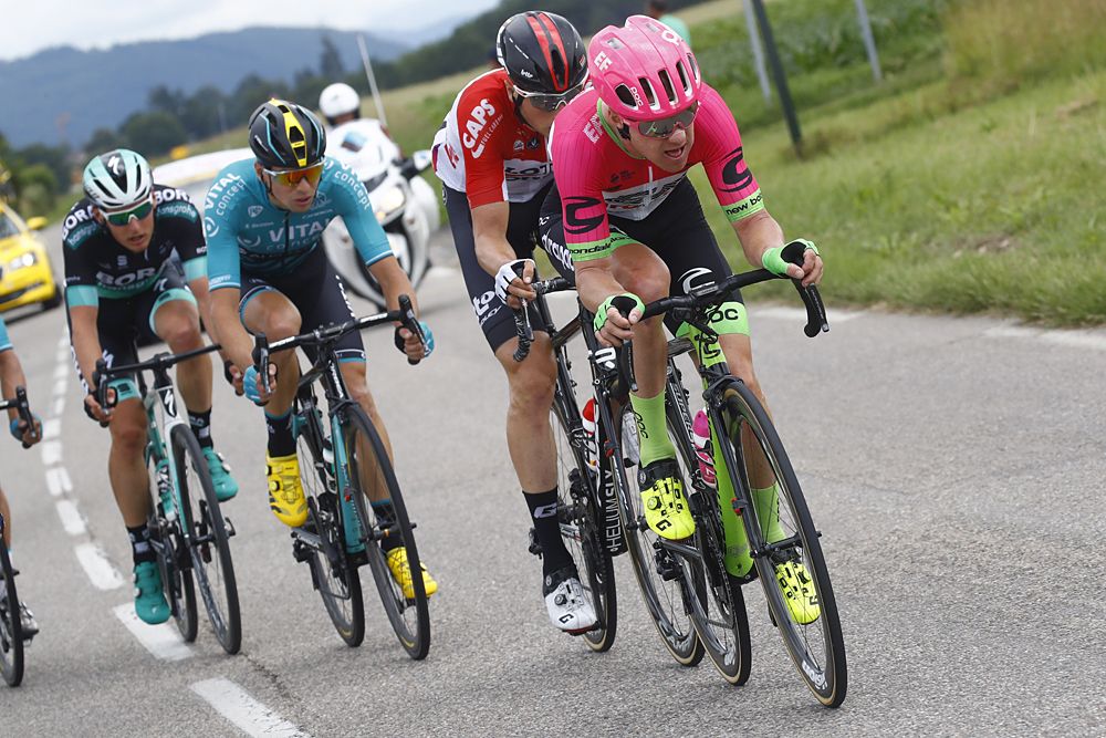 Simon Clarke (EF-Drapac) leads the breakaway at stage 4 of the Criterium du Dauphine