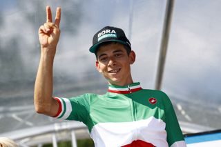 Davide Formolo on the podium