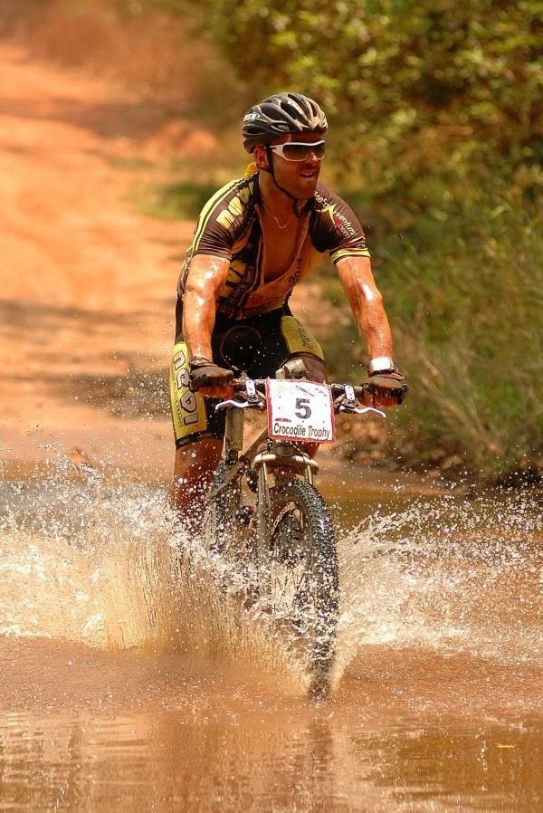 Daris Zubank reaches the creek.