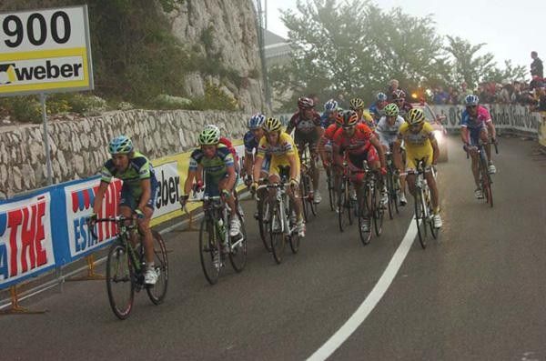 Franco Pellizotti (Liquigas) earns his wages.