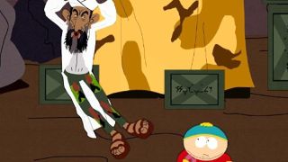 Cartman and Osama bin Laden in South Park.