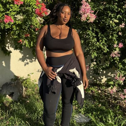 Mecca James-Williams wearing workout clothes
