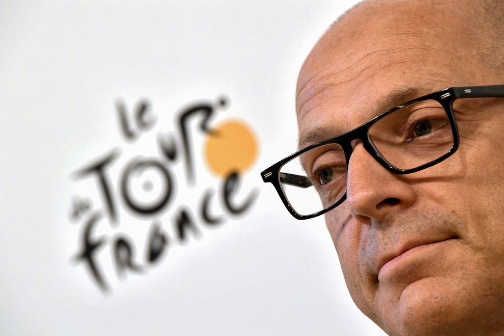 Dave Brailsford takes part in a press conference of the Great Britain's Sky cycling team at the Congress center in Dusseldorf, Germany