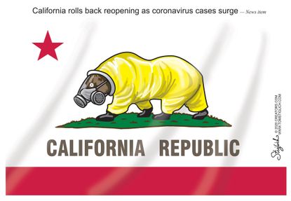 Editorial Cartoon U.S. California coronavirus