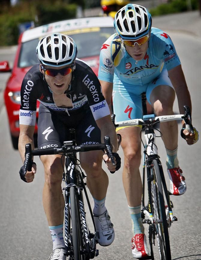 Jan Bakelants (Omega Pharma - QuickStep) and Lieuwe Westra (Astana)