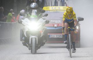 Annemiek van Vleuten winning atop La Planche des Belles Filles at the Tour de France Femmes