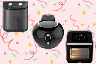 A collage of the best Cyber Monday air fryer deals