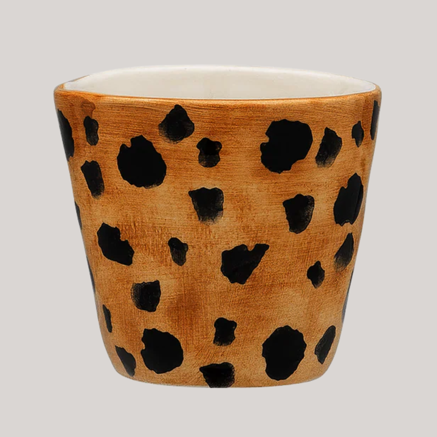 A leopard espresso cup