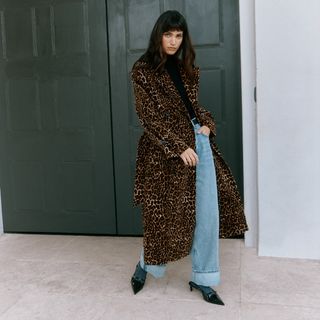 Animal Cord Trench Coat