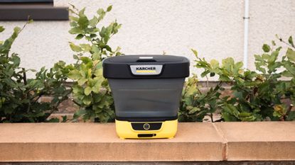 Front on view of the K&auml;rcher OC 3 Foldable Pressure Washer expanded