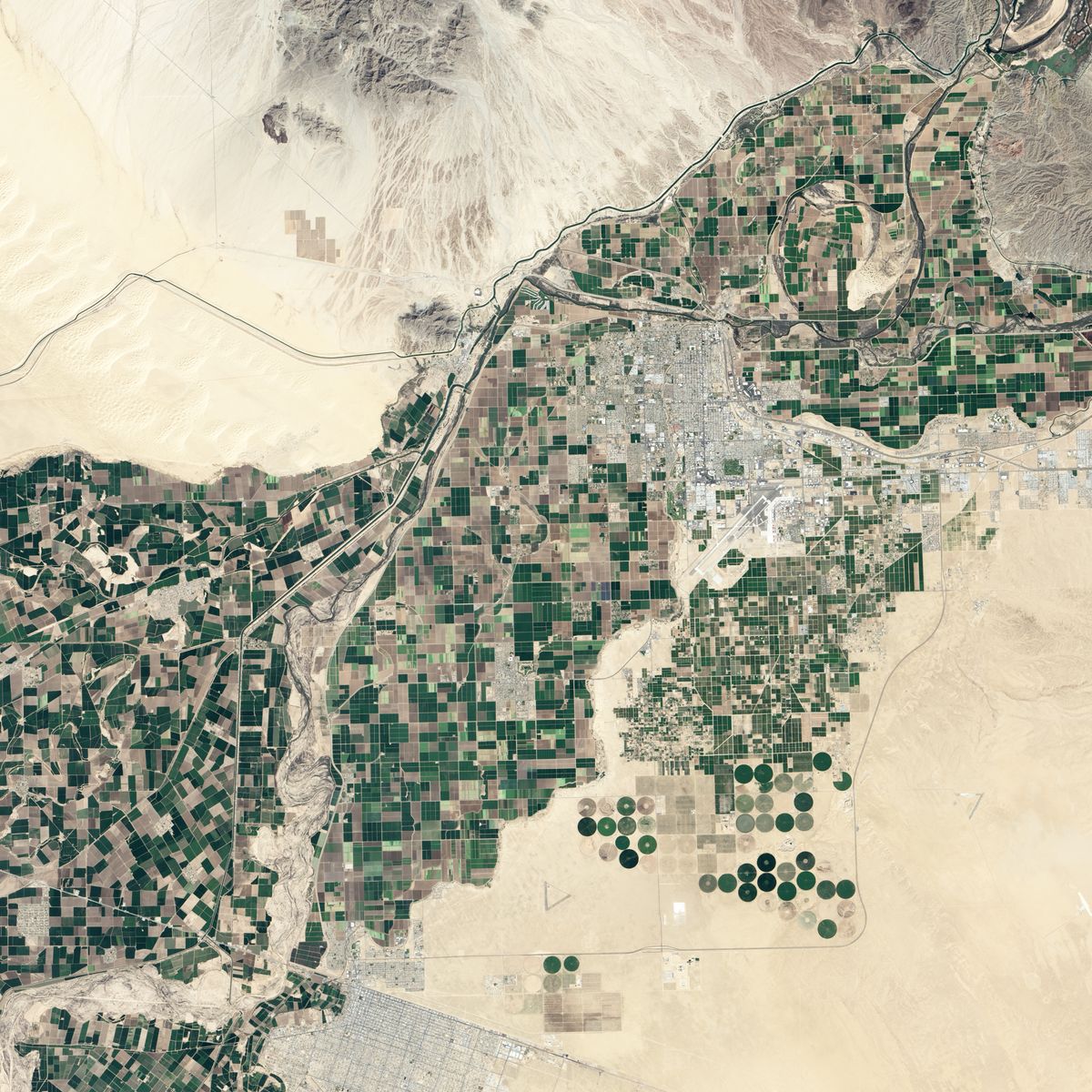 An image of the Colorado delta