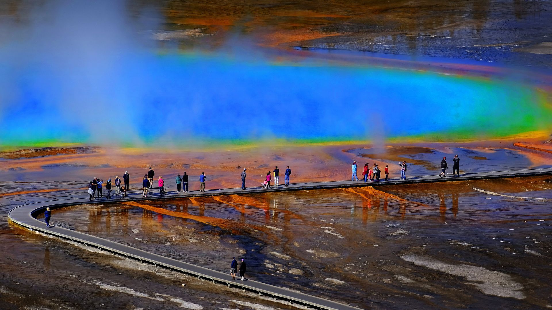 Yellowstone National Park туристы