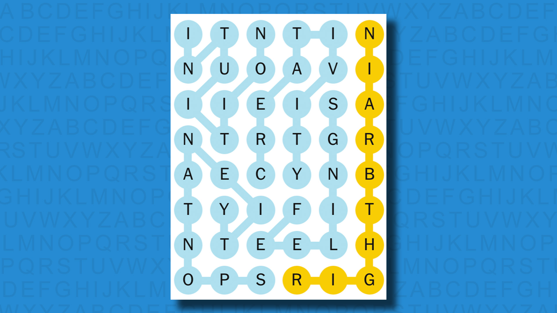NYT Strands answers for game 532 on a blue background