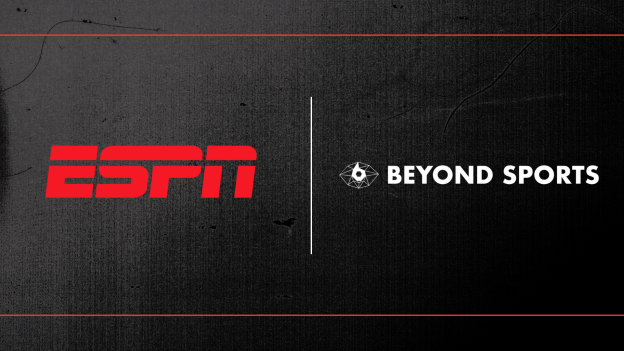 ESPN and Beyond Sports logos on a black background