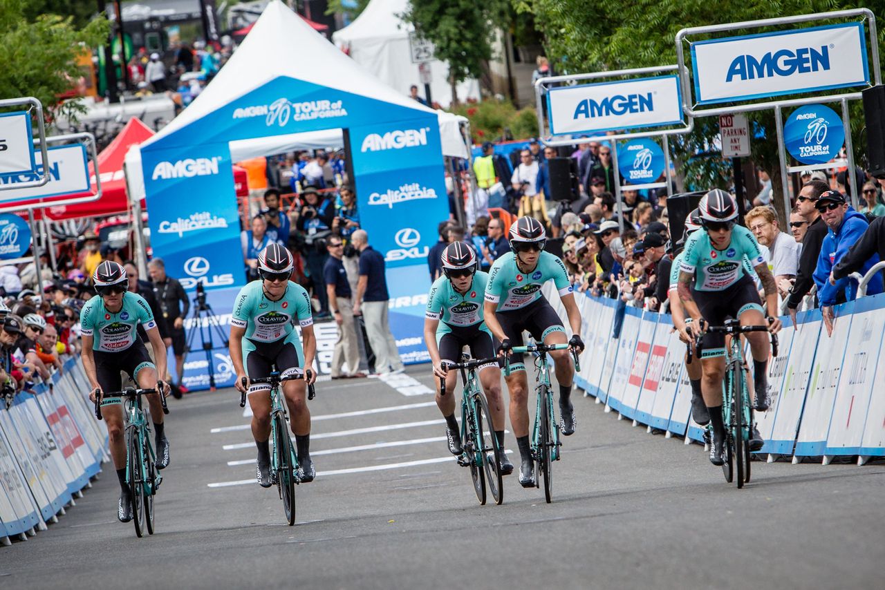 Colavita-Bianchi launches up the start house hill