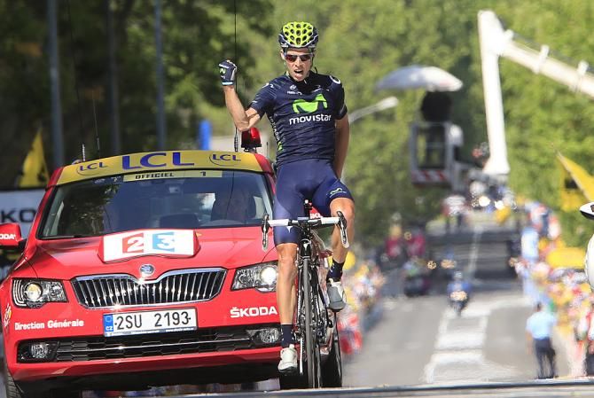 Rui Costa won with enough margin to give a spirited and varied victory salute